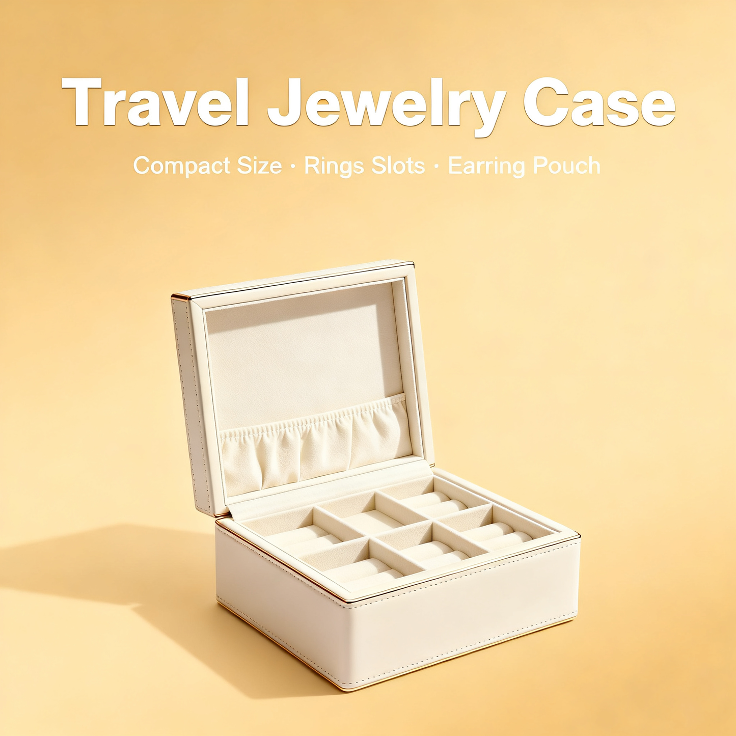 ✨ Cream Jewelry Storage Case — A Beautiful Home For Your Favorite Pieces, Designed To Protect Precious Accessories And Turn Everyday Styling Into An Elegant Personal Ritual