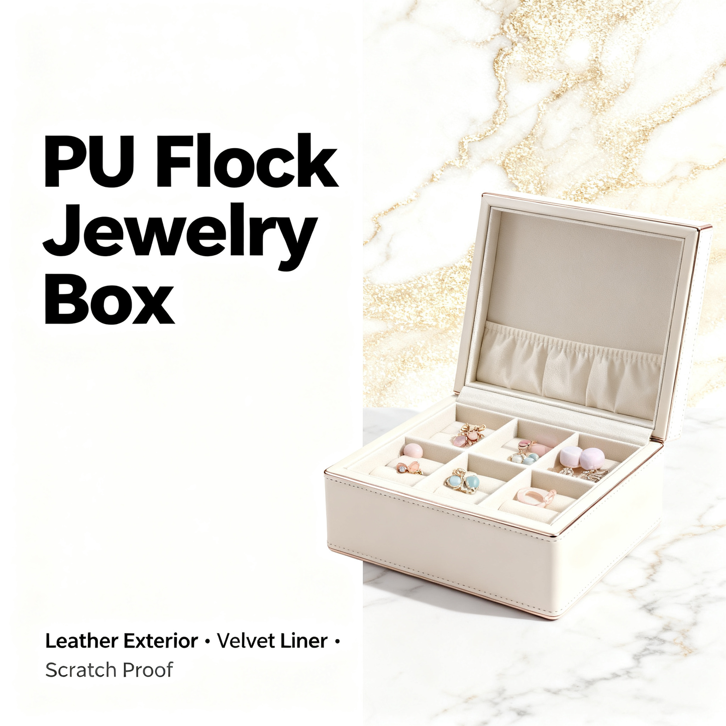 ✨ Cream Jewelry Storage Case — A Beautiful Home For Your Favorite Pieces, Designed To Protect Precious Accessories And Turn Everyday Styling Into An Elegant Personal Ritual