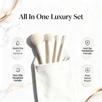 🤍 Soft Touch Makeup Brush Travel Pouch