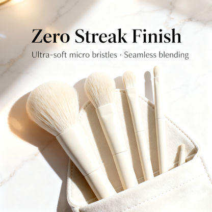 🤍 Soft Touch Makeup Brush Travel Pouch
