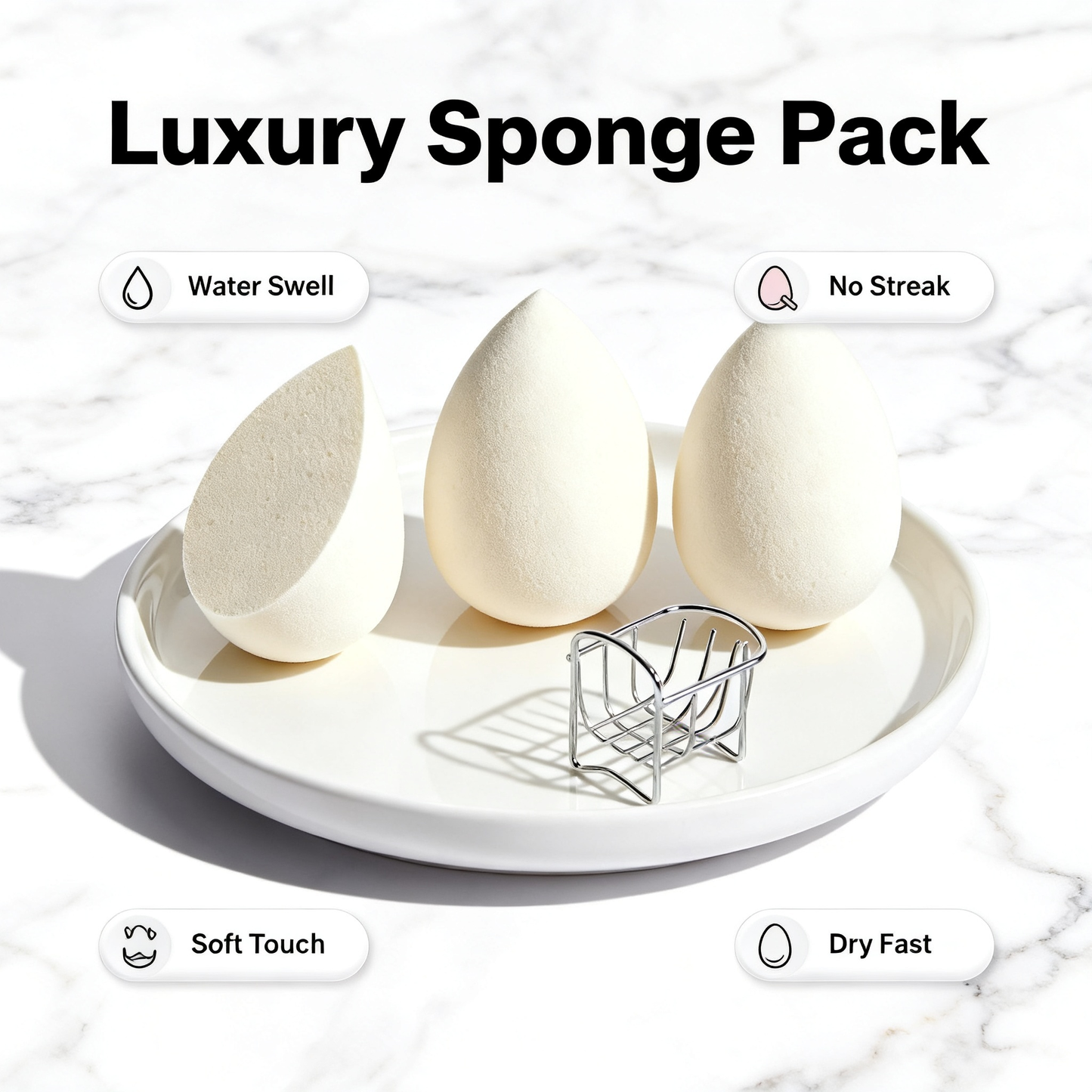 🧡 Flawless Beauty Sponge Set — Create A Smooth, Natural Makeup Finish That Feels Like Your Second Skin